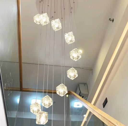 Breathtaking Gigantic Crystal LED Chandelier for Stylish Home Entrances